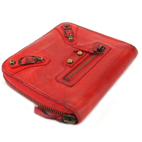 BALENCIAGA two-fold mini wallet leather Auth used T18475 - Picture 3 of 16